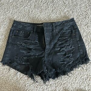 American Eagle Vintage Hi-Rise Festival Black Jean Shorts - Size 8
